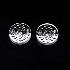 Halloween Printed Natural Wood Beads&nbsp;WOOD-T021-78
