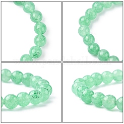 Dyed Natural Green Aventurine Beads Stretch Bracelets&nbsp;X-BJEW-Q305