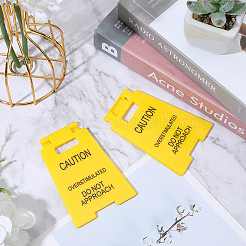 2Pcs Resin Warning Sign&nbsp;AJEW-CN0005-57