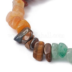 Chakra Natural Gemstone Chips Beaded Bracelets for Women&nbsp;BJEW-JB09864