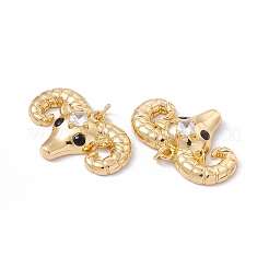 Rack Plating Brass Micro Pave Cubic Zirconia Pendants&nbsp;ZIRC-C040-02G