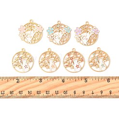 14Pcs 7 Styles Rack Plating Alloy Enamel Pendants&nbsp;FIND-FS0004-76