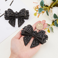 Polyester Bowknot Shoe Decorations&nbsp;FIND-WH0126-445