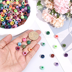400Pcs 2 Colors Spray Painted Acrylic European Beads&nbsp;SACR-PA0001-28