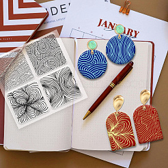 Silicone Clay Texture Mat&nbsp;AJEW-WH0447-041