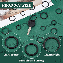 30Pcs 3 Styles Iron Split Key Rings&nbsp;KEYC-CY0001-03