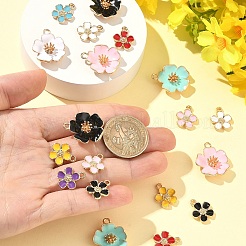 24Pcs 12 Colors Alloy Enamel Pendants&nbsp;FIND-YW0012-10-NR