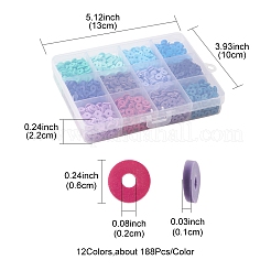 2256Pcs 12 Colors Handmade Polymer Clay Beads&nbsp;CLAY-FS0001-35