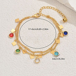 Brass Curb Chain Multi-strand Bracelets&nbsp;YZ2574
