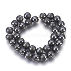 Electroplate Non-Magnetic Synthetic Hematite Beads Strands&nbsp;G-F585-A-12mm