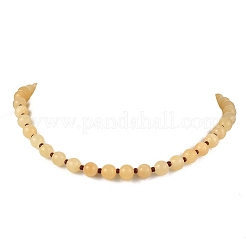8.5MM Round Dyed Natural Malaysia Jade with Glass Seed Beaded Necklaces for Women&nbsp;NJEW-JN05646-02