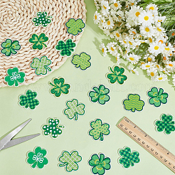 32Pcs 8 Styles Clover Computerized Embroidery Polyester Iron on/Sew on Patches&nbsp;PATC-CY0001-57