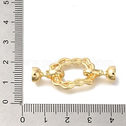 Brass Micro Pave Clear Cubic Zirconia Fold Over Clasps&nbsp;KK-K389-026G