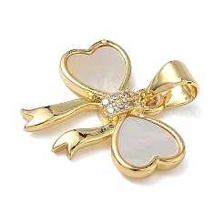 Brass Micro Pave Cubic Zirconia Pendants&nbsp;KK-L257-03G