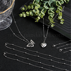 12Pcs 304 Stainless Steel Satellite Chain Necklaces Set&nbsp;NJEW-SC0001-14A