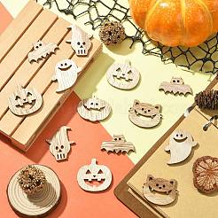 25Pcs Halloween Theme Wood Cabochons&nbsp;WOOD-CJC0005-56