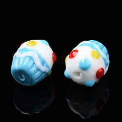 Handmade Bumpy Lampwork Beads Strands&nbsp;LAMP-N021-030