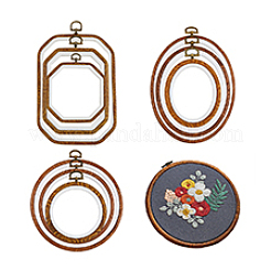 9Pcs 9 Style Plastic Cross Stitch Embroidery Hoops&nbsp;FIND-DC0004-90