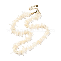 Boho Synthetic Coral Strip Beaded Necklaces&nbsp;NJEW-H047-11G