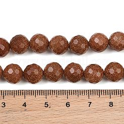 Synthetic Goldstone Beads Strands&nbsp;GG-CBA199E-F01-10mm