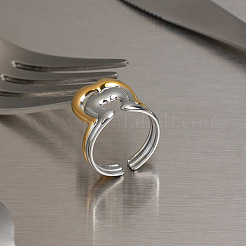 304 Stainless Steel Cuff Open Rings for Women&nbsp;FM5504