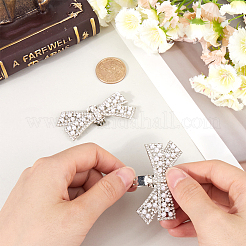 2Pcs Bowknot Alloy Rhinestone Shoe Decorations&nbsp;FIND-CP0002-26A