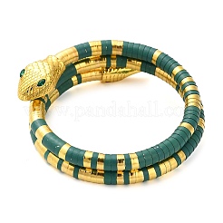 Snake Alloy Bangles for Women&nbsp;BJEW-Z135-01G-02
