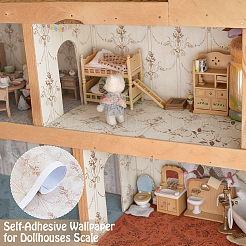 Mini Dollhouse Living Room Bedroom Wallpaper&nbsp;DIY-WH0726-018C