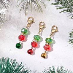 3Pcs Glass Beads Pendant Decorations&nbsp;HJEW-JM02532