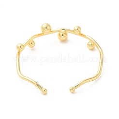 Brass Cuff Bangles&nbsp;BJEW-P309-01G