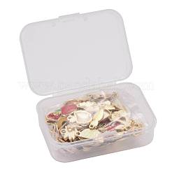 72Pcs 12 Styles Light Gold Plated Alloy Enamel Pendants&nbsp;ENAM-LS0001-01LG