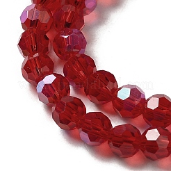 Electroplate Transparent Glass Beads Strands&nbsp;EGLA-A035-T4mm-L07