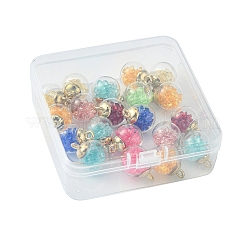 20Pcs Transparent Glass Bottle Pendants&nbsp;GLAA-FS0001-40