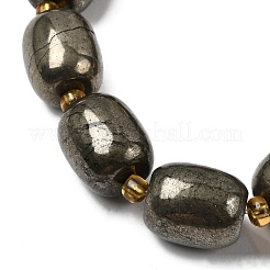 Natural Pyrite Beads Strands&nbsp;G-Z131-D01-02
