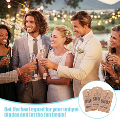 10Pcs Wanna Take A Shot At Being My Groomsmen Proposal Cards Bottle Tags&nbsp;AJEW-NB0006-71