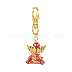 Angel Glass & Alloy Pendant Decorations&nbsp;HJEW-MZ00360