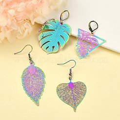 20Pcs 10 Styles Ion Plating(IP) 201 Stainless Steel Filigree Pendants & Big Pendants&nbsp;STAS-SZ0002-33