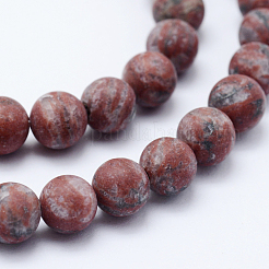 Natural Sesame Jasper/Kiwi Jasper Beads Strands&nbsp;X-G-F518-23-8mm