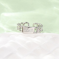 Brass Cuff Open Rings for Women&nbsp;RJEW-A098-03P