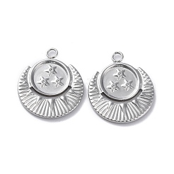 Non-Tarnish 304 Stainless Steel Pendant Rhinestone Settings&nbsp;STAS-P324-39P