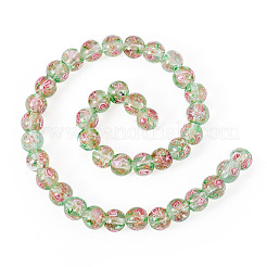 1 Strand Handmade Glod Sand Lampwork Beads Strands&nbsp;LAMP-TA0002-09F
