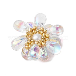 Teardrop Transparent Glass Pendants&nbsp;PALLOY-MZ00601-07