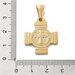 Religion Ion Plating(IP) 304 Stainless Steel Pendants&nbsp;STAS-Z098-43G