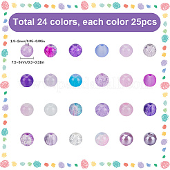 DIY Round Imitation Acrylic Pearl and Glass Beads Jewelry Making Finding Kits&nbsp;DIY-SP0002-78F