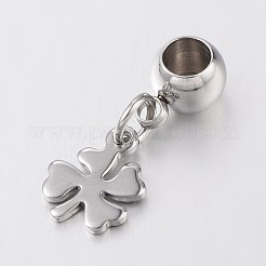 Tarnish Resistant Mixed Shape 304 Stainless Steel European Large Hole Dangle Charms&nbsp;PALLOY-JF00031