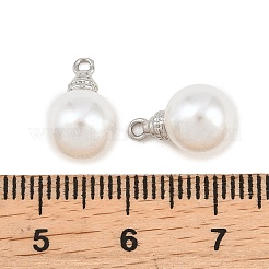 Brass with ABS Plastic Imitation Pearl Pendants&nbsp;KK-Z151-13P