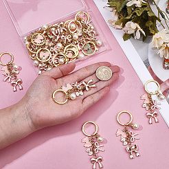 20Pcs Bowknot Alloy Enamel Keychain&nbsp;KEYC-SC00062