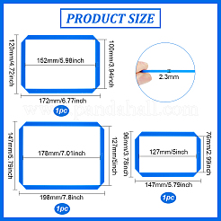 1 Set 3 Sizes Acrylic Sticky Notes Bookbinding Guide Template&nbsp;DIY-BC0012-62