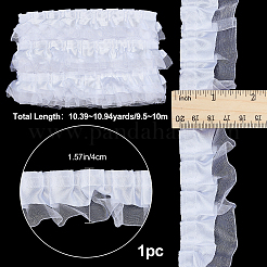 9.5~10M 2-Layer Pleated Satin Organza Ribbons&nbsp;ORIB-GF0001-03B