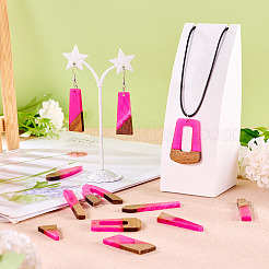 20Pcs 10 Styles Resin & Wood Pendants&nbsp;WOOD-TA0002-67B